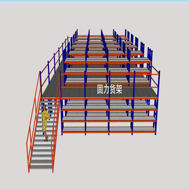 钢构阁楼货架拆装方便钢结构阁楼组装式阁楼货架重型立体库