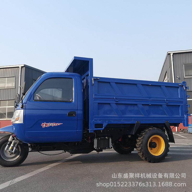 全棚25马力农用三轮车 大前脸偏置方向加重大梁柴油三马车