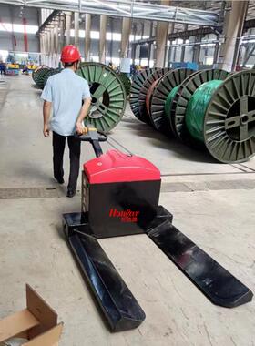 h圆oul搬ar好拉纱全电动搬运车辊纸筒线缆叉车运电缆线纺织拖车