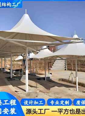 张拉膜结构工程计设大型户外景区展览NA202502心景观篷户外景区遮