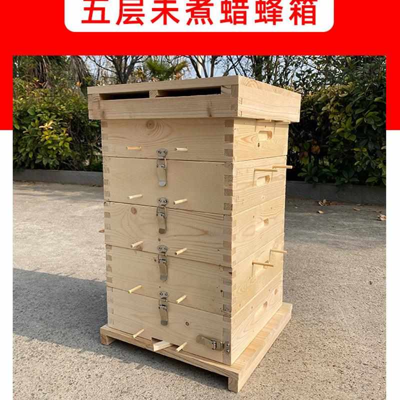 蜂桶箱诱方格子蜜蜂中蜡蜜蜂全套三层箱煮五养蜂具箱工具蜂蜂箱