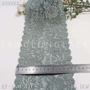 唐隆精品款 16cm蕾丝花边辅料 多色压纱法式 复古双边波浪弹力花边