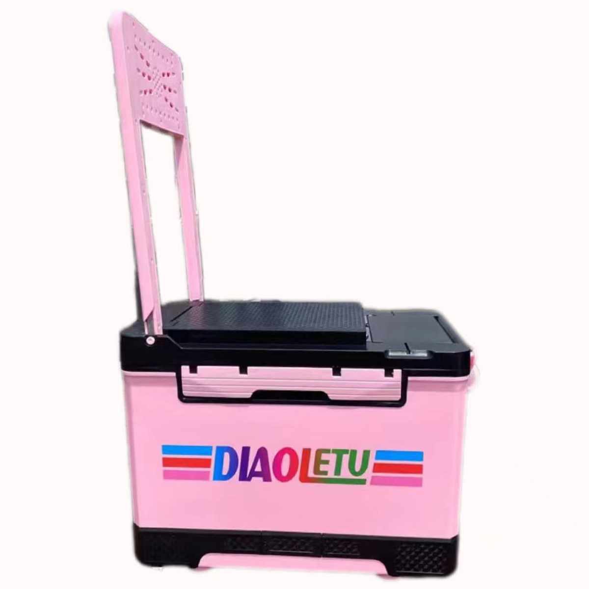 23升钓箱四角升降带靠背带配件钓箱便携式小钓箱