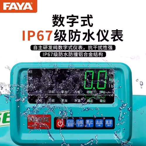 FAYA飞亚电动液压带称重66AH搬运车1.5吨数字式IP67级防水叉车秤