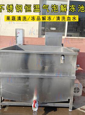 牛肉块气泡解冻池水浴式解冻机鸭货血水气泡清洗解冻设备冻肉化冻