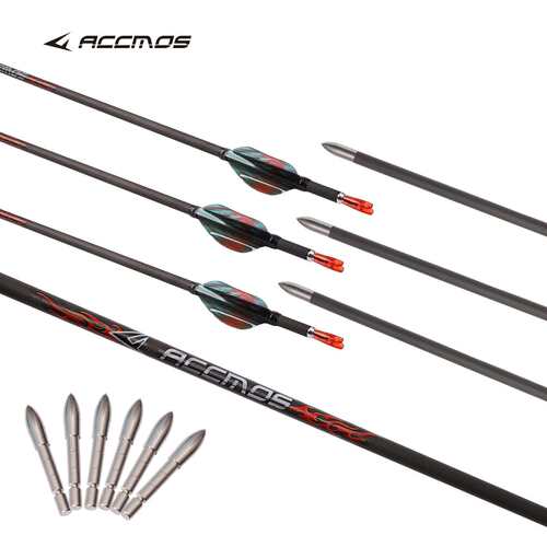 旋羽孔雀红ACC红标纯碳箭4.2内径成品箭多挠度反曲竞技射箭用品
