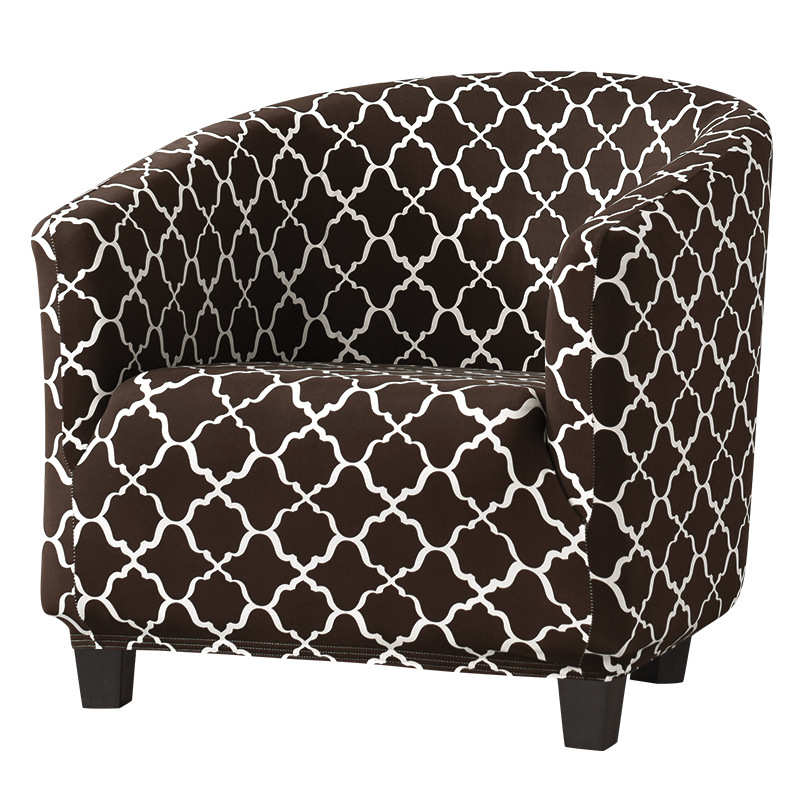 酒吧椅全浴缸网吧半圆形沙弹力罩单人包沙发发套印花套俱乐部