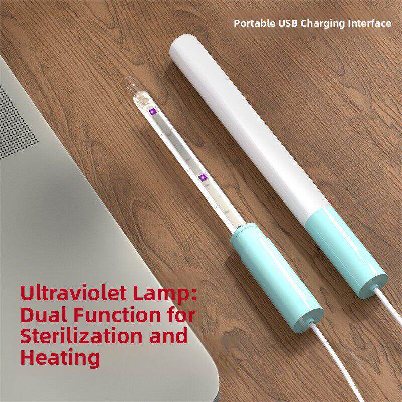 紫外线消毒灯名娃娃USB充电便携式紫外线灯通道杀菌加热二合一