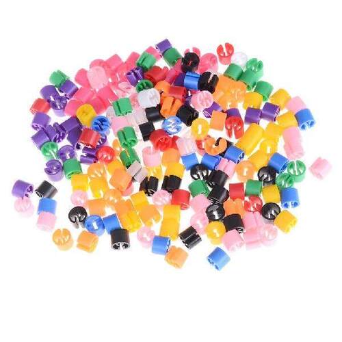 100PCS Plastic Snap On Hanger Size Markers Hangers Clips