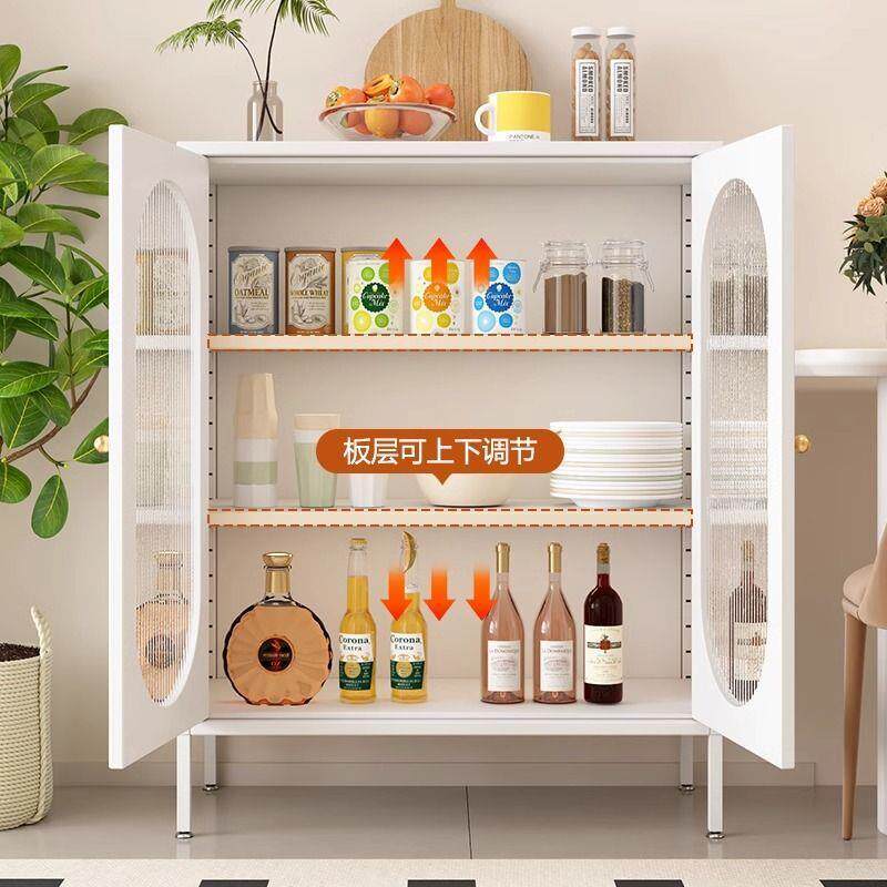 清仓北欧风铁艺餐边柜家用橱柜收纳柜客厅小户型茶水柜阳台储物柜
