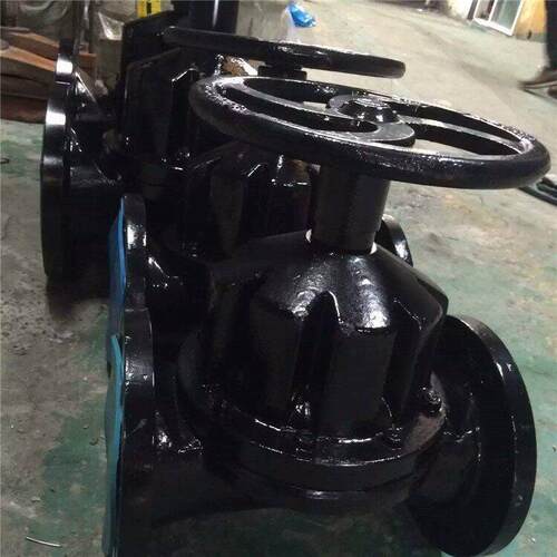 G46J-6C 铸钢法兰衬胶隔膜阀 G46J 手动法兰直通式隔膜阀 DN300