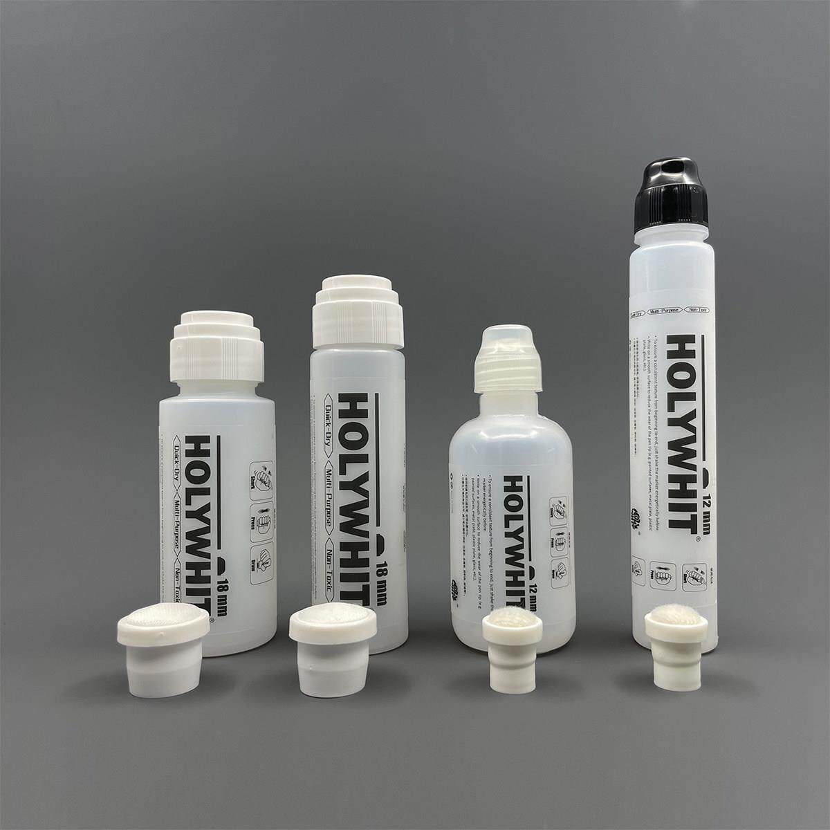 HOLYWHIT涂鸦流淌笔油漆笔空笔12mm/18mm自己DIY空瓶加墨重复使用