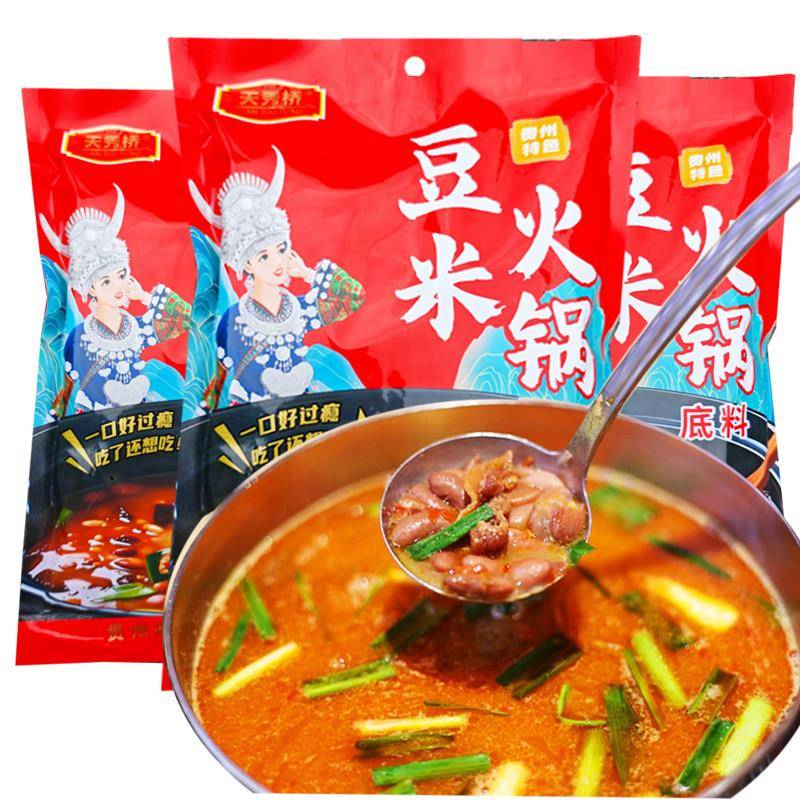 贵州火锅底料贵州特产遵义糟辣豆米火锅底料516g调料酸辣酸菜