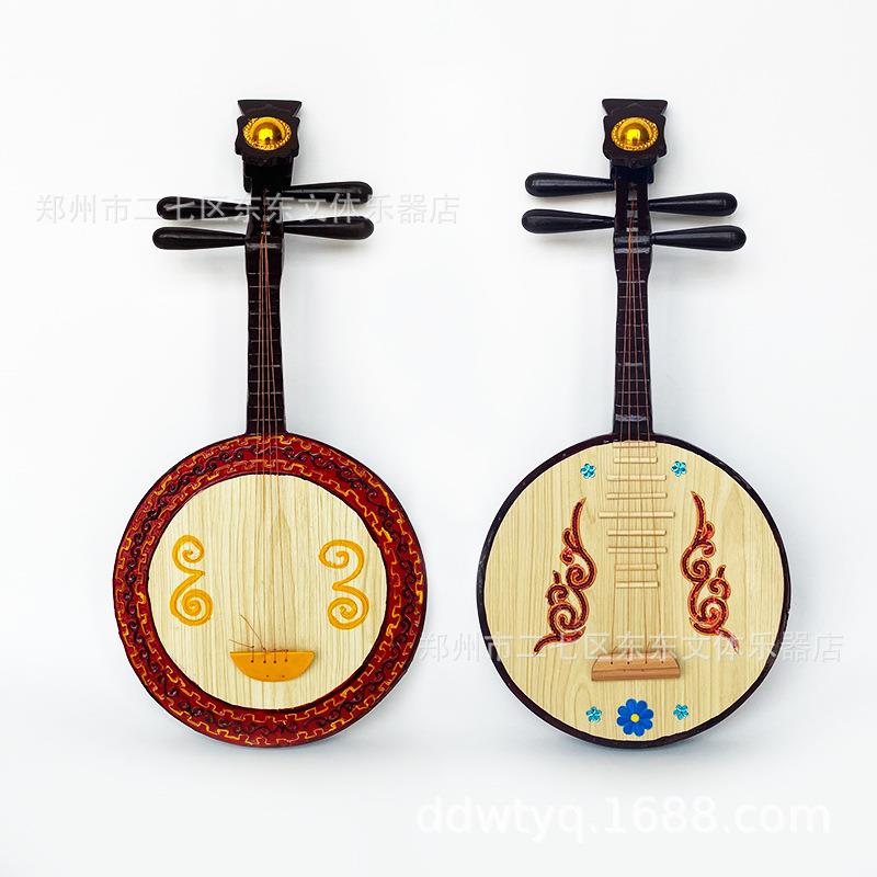 仿真琵琶月琴中阮道具古风拍摄舞蹈演出摄影道具实木仿真琵琶月琴