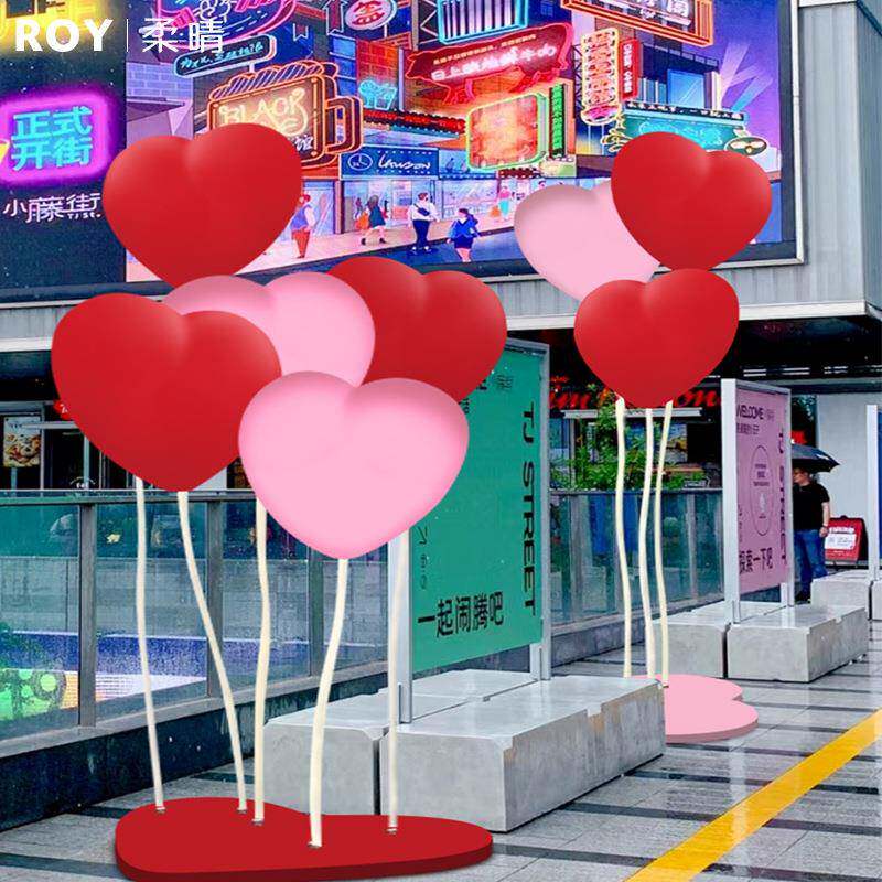 装户外发光场爱心形景观灯七夕情区人rq-20351节装饰景商广场网红