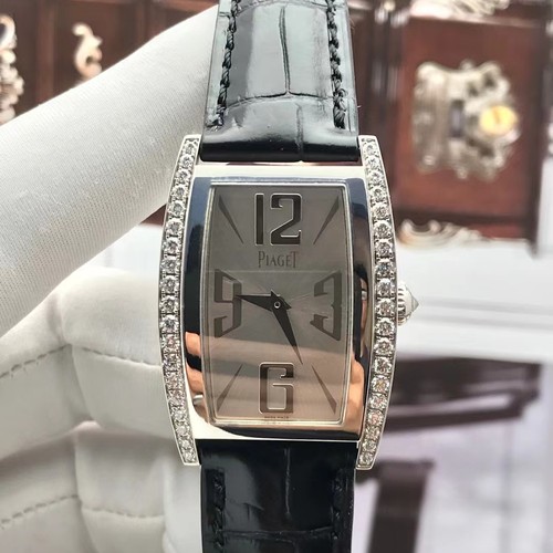 98新伯爵18K白金原镶钻G0A35091石英女士手表中性手表27mm正品