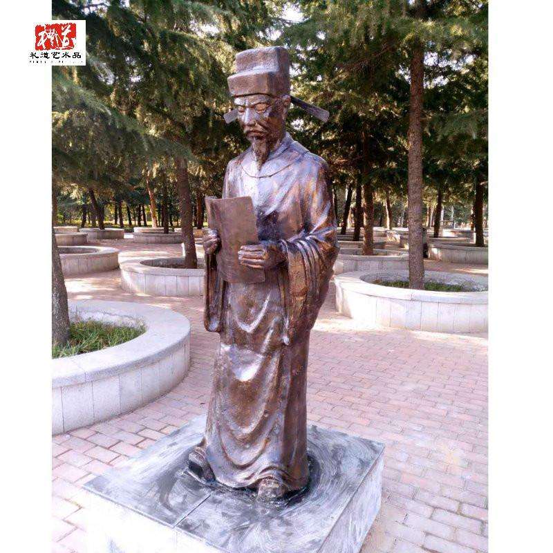 北宋郑州人古代建筑工程大师李诫铜雕像营造法式人物全身铜像摆件
