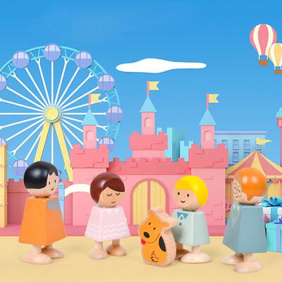 5Pcs Montessori Children Early Education Characters Building