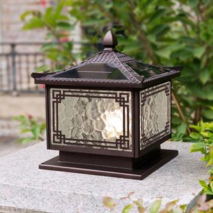 太阳能柱头灯别墅庭院户外防水百搭门柱子灯室外家用围墙围栏柱灯