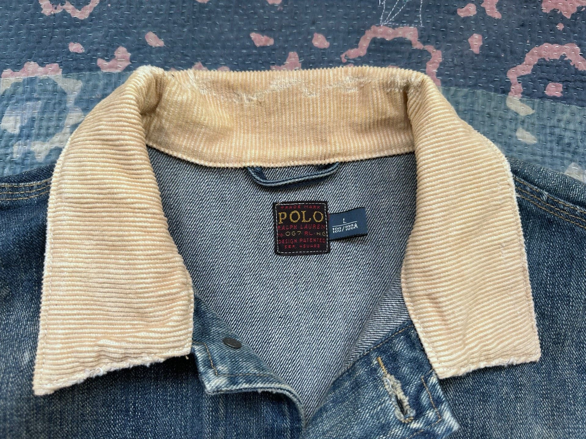 Polo Ralph Lauren Distressed Denim Corduroy Jacket — back