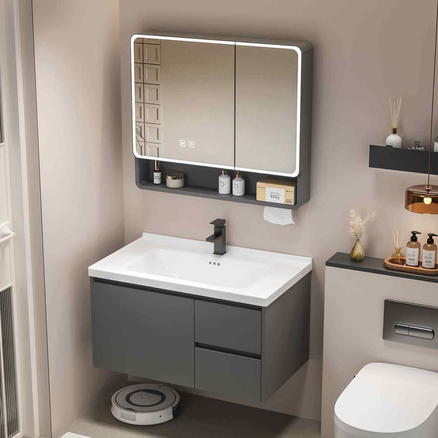 新款蜂窝铝浴室柜组合陶瓷一体盆洗手盆卫生间洗脸盆柜抽屉洗漱台,家装主材,浴室柜组合,淘宝优惠券,粉丝福利购,淘宝优惠卷