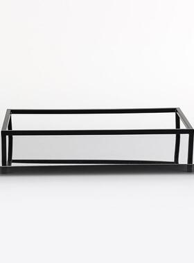 极简艺术金属盘框架托摆样件别墅酒店板间客厅NJW卧室收纳软盘装