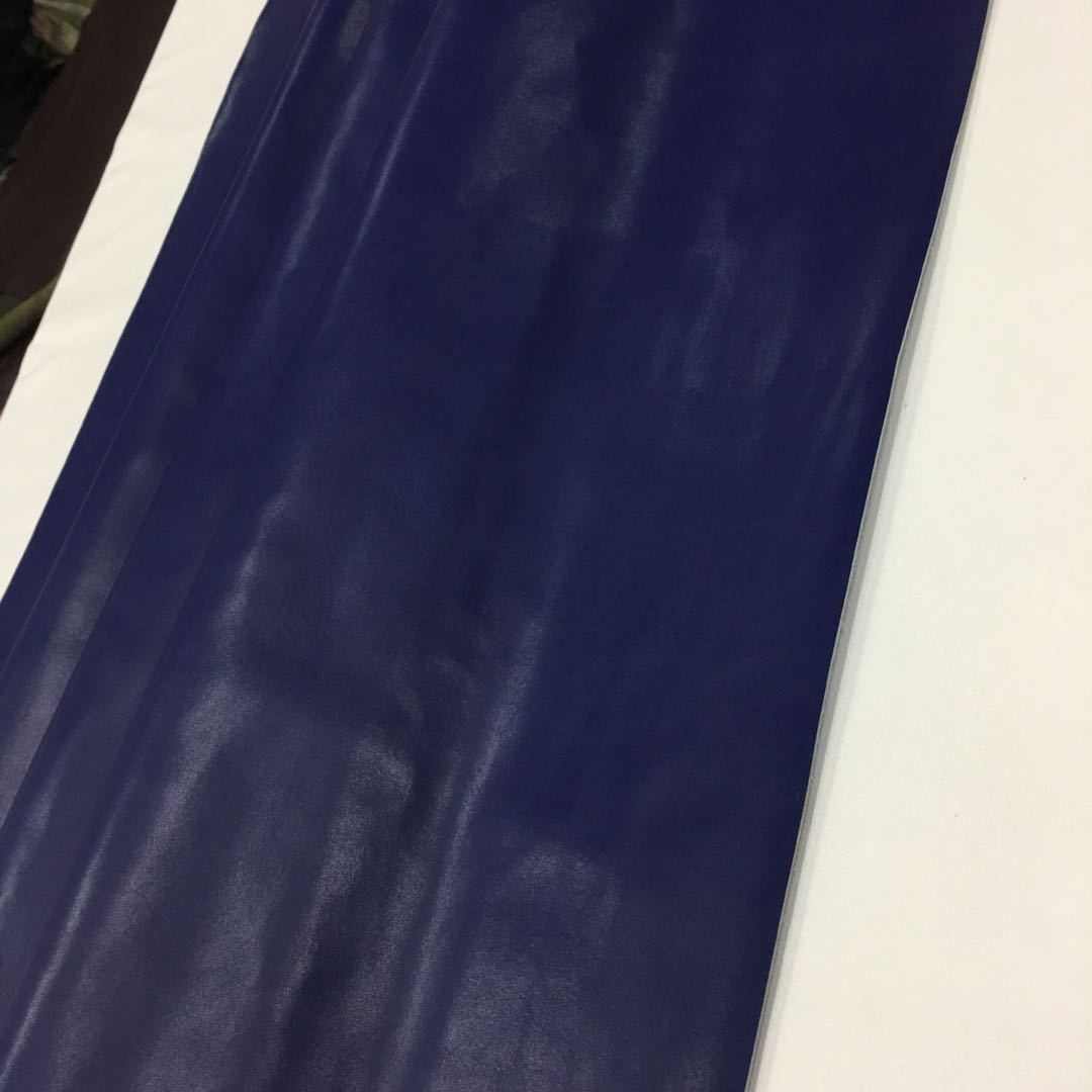 皮革源头厂家批发深蓝色纳帕纹超纤皮革适合做鞋汽车坐垫沙发