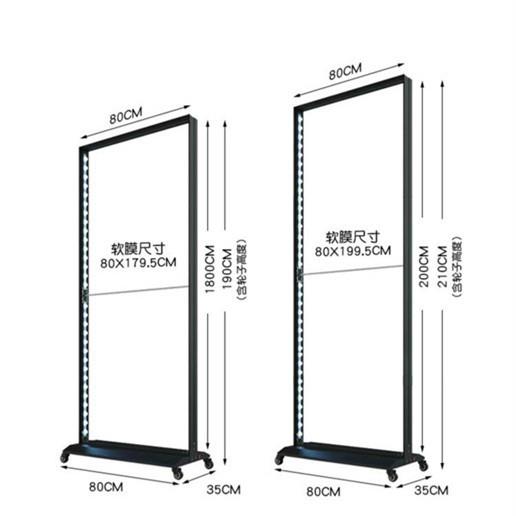 立式软膜灯箱夜间发光发亮灯箱广告牌宣传展示可移动双面卡布灯箱