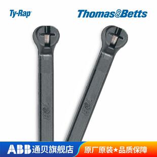 大包装 ABB通贝TY25MX 耐候性尼龙扎带 黑色 钢牙扎带 嵌片扎带