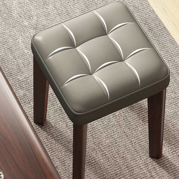 轻奢高级感梳妆台实木凳子家用书桌用客厅餐桌椅子不占地方可叠放