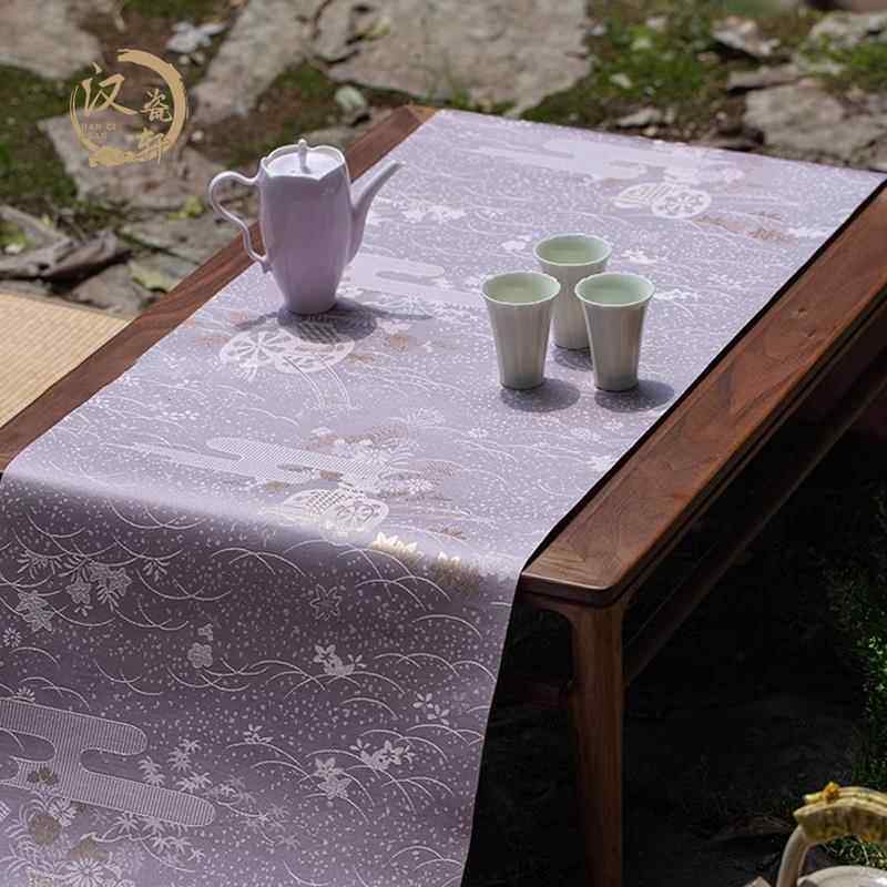 知舍载春归织锦茶席套组 中式覆古茶桌桌布垫子 双面禅意布艺桌旗,餐饮具,茶道/零配,淘宝优惠券,粉丝福利购,淘宝优惠卷