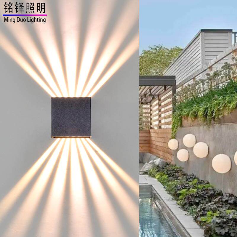 LED双头光束室外防水壁灯创意简约庭院阳台酒店客厅卧室床头墙灯