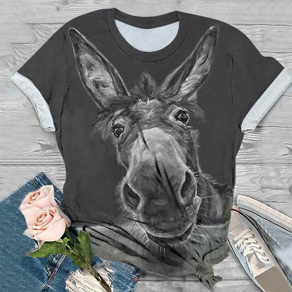 new summer women d dog printing -shirt cartoon oversized