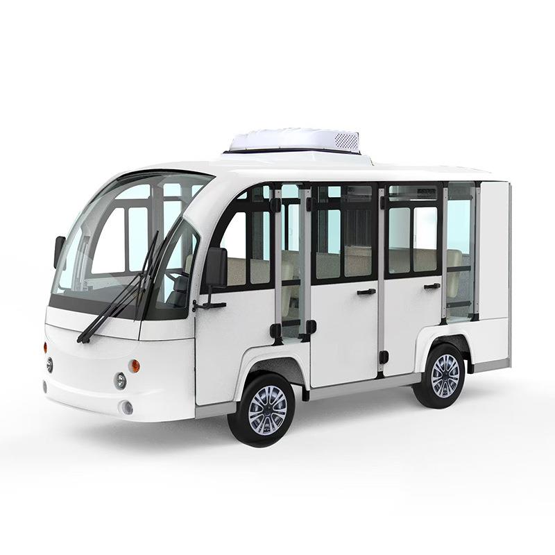 新款旅游景点接驳车 电动观光车 11座封闭观光车工厂供应