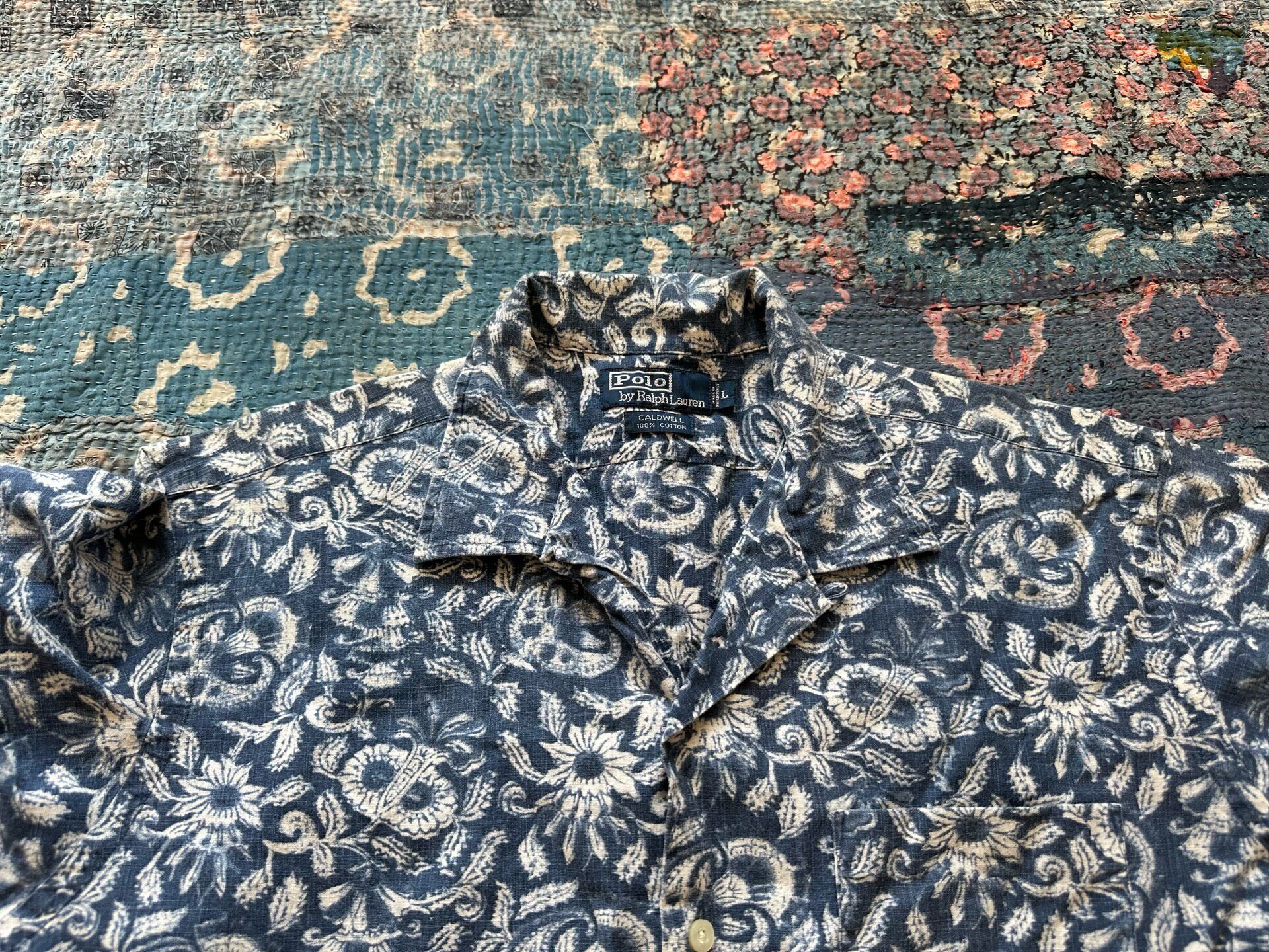 Polo Ralph Lauren Indigo Floral Shirt — detail