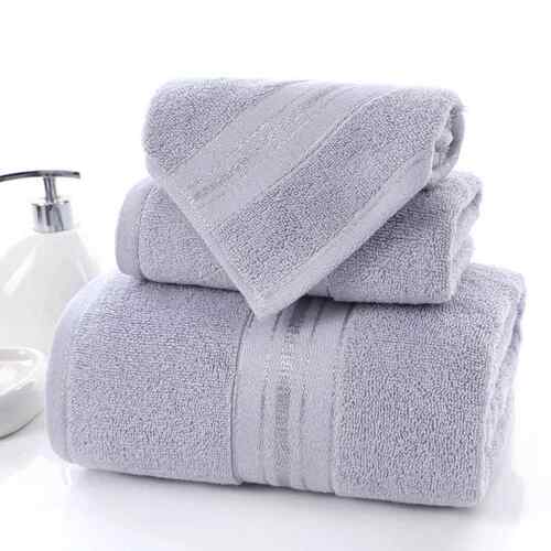100% cotton 3pcs towels absorbent Bath towel 纯棉浴巾三件套