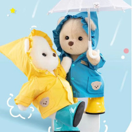 TeddyTales莉娜熊衣服30cm中号娃衣夏日雨季情侣套装毛绒公仔服饰