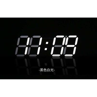 数字带钟挂钟客厅led万年历3d6608倒计时立体数字挂钟温度创意
