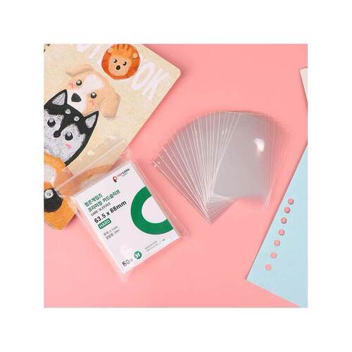 .50pcs Korea Card Sleeves Clear Acid Free CPP HARD 3 Inch Ph
