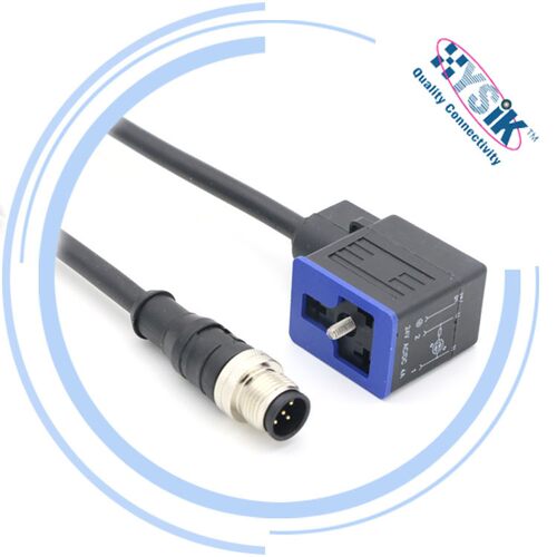 DIN4650阀接头B型9.4mmM12航空插头芯LED齐纳二极管PVC缆线