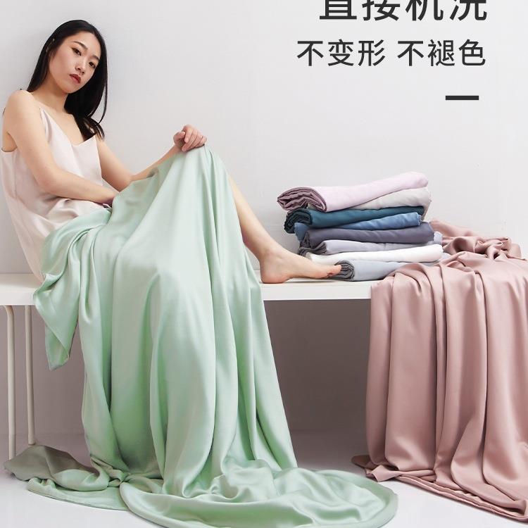 60天丝床FS756144笠单件冰丝床罩防夏滑垫床单天纯色莱夏赛尔床套