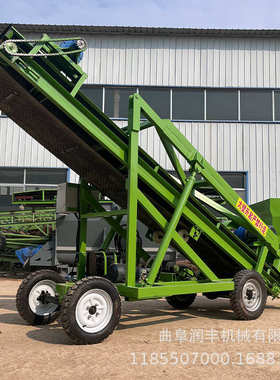 取电动青贮机设备牛取输运池草横向坑场车储机小型取料青自走式扒