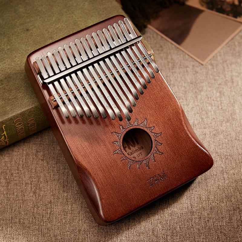 高档ZANI尔拇指琴17/2红音卡林巴手专指钢琴女生便携1手拨琴网五