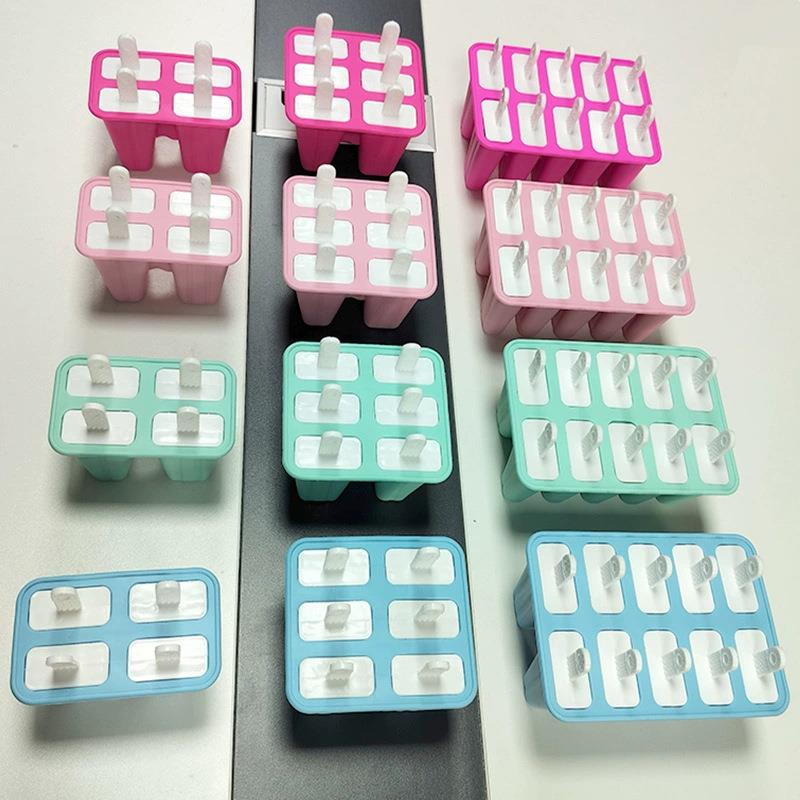M043现货硅胶雪1糕模冰具冰淇淋4连6连雪0连12连自制棍冰棒糕模具