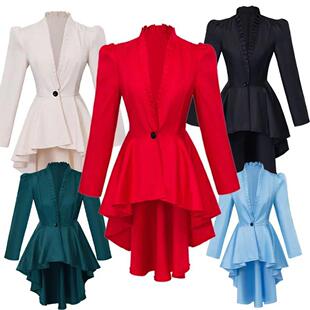 Medieval Victorian Dress Costume Women Tuxedo Tailcoat