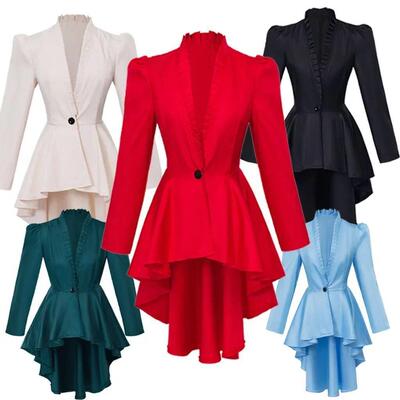 Medieval Victorian Dress Costume Women Tuxedo Tailcoat