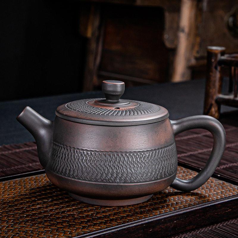 精品紫陶茶壶大号壶功夫茶具钦州紫泥坭兴陶纯手工紫砂壶西施壶