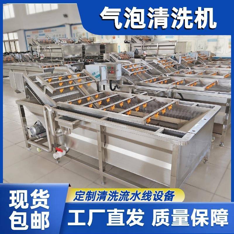 柑橘桔子清洗机水果清洗风干设备气泡喷淋橙子清洗机
