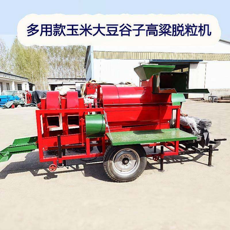 稻谷脱粒机柴油机玉米脱粒机大型多功能脱粒机大豆打粒millet