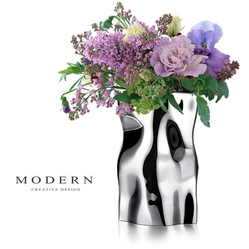 摩登MODERN轻奢不锈钢花瓶摆件客厅插花现代简约ins装饰乔迁礼品